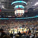 The Boston Celtics court before a game in Toronto