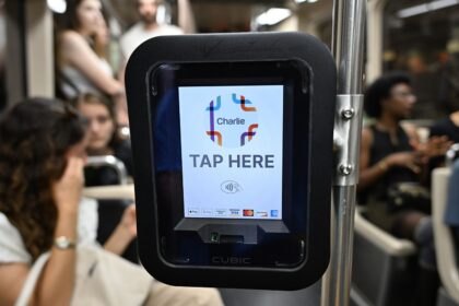 A contactless payment at a till