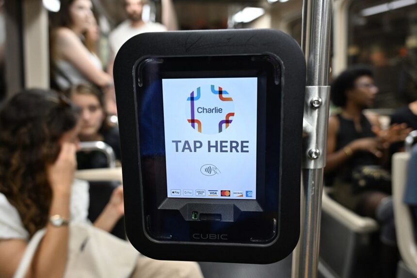 A contactless payment at a till