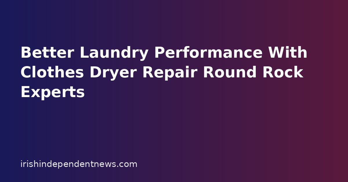 Better Laundry Performance With Clothes Dryer Repair Round Rock Experts